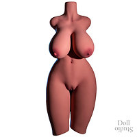 Climax Doll upper body torso 870 in 'black' skin color - TPE