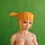 DS Doll Kopf mit ›Cartoon‹ Silikonfrisur