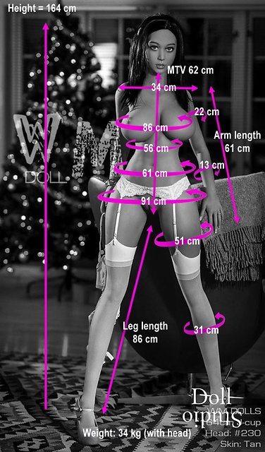 WM Dolls WM-164/J body style - body measurements (as of 01/2020)