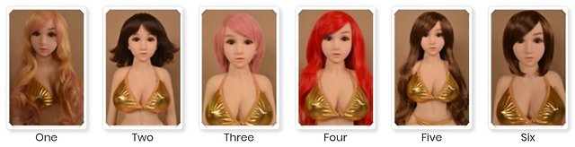 WM Doll wigs for miniature dolls ~100 cm body height